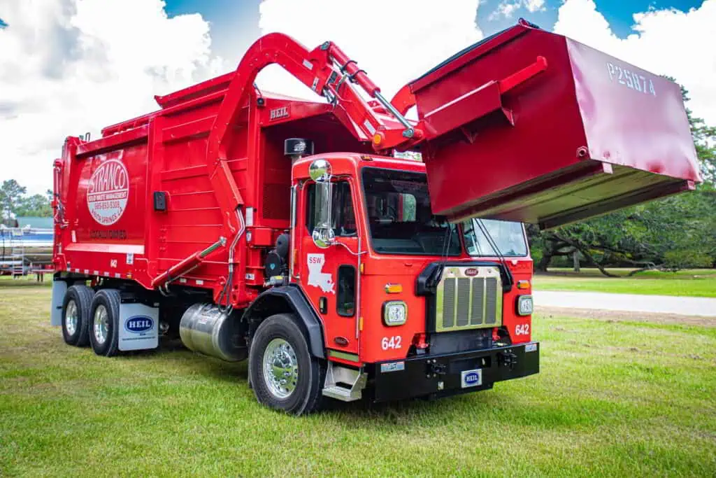 Stranco front load dumpster rental service